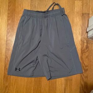 Gray small under armour gym shorts